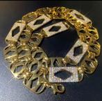 Kingsley Magnum koningsketting 18k verlaagd goud Met Stenen, 10 cm of meer, Overige materialen, Nieuw, Ophalen of Verzenden