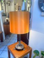 Vintage, 1950's tafellamp / schemerlamp, verzilverde voet., Huis en Inrichting, Lampen | Tafellampen, Gebruikt, Ophalen of Verzenden