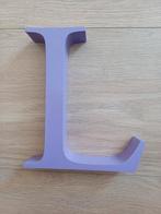 Houten lila letter L, Ophalen of Verzenden, Zo goed als nieuw