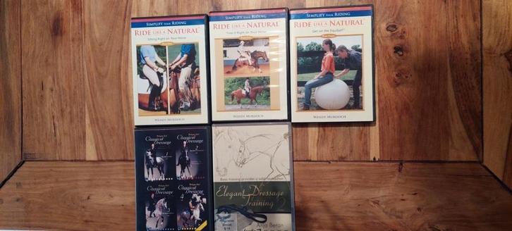 Dressuur DVD's pakket oa Wendy Murdoch, Dieren en Toebehoren, Paarden en Pony's | Overige Paardenspullen, Zo goed als nieuw, Dressuur