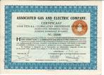 17 x Associated Gas & Elecric Company-Amsterdam Certificaat, Verzenden, 1920 tot 1950, Certificaat van aandeel