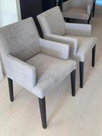 6x design eetkamerstoelen met arm - Keijser & Co, Ophalen, Minder dan 75 cm, Zo goed als nieuw, Stof
