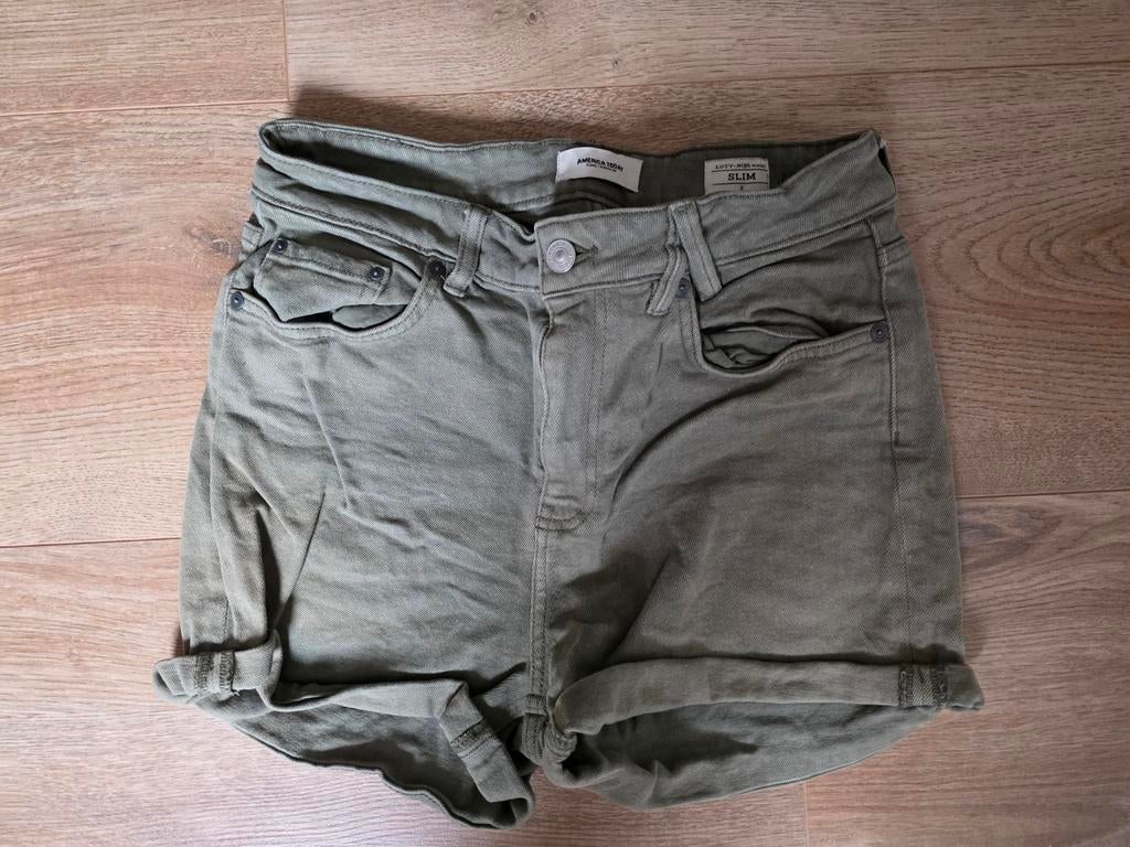 Dames korte spijkerbroek America Today Lucy high waste slim, Kleding | Dames, Spijkerbroeken en Jeans, Overige kleuren, Ophalen of Verzenden