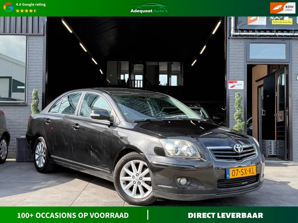 Toyota Avensis 1.8 VVTi Luna|1e eig|NAP|Trekhaak|Airco|APK, Voorwielaandrijving, Huisgarantie, 4 cilinders, Zwart