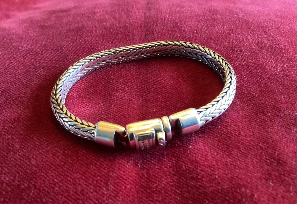 Buddha to buddha armband “ Ellen XS” zo goed als nieuw, Ophalen of Verzenden, Zo goed als nieuw, Zilver