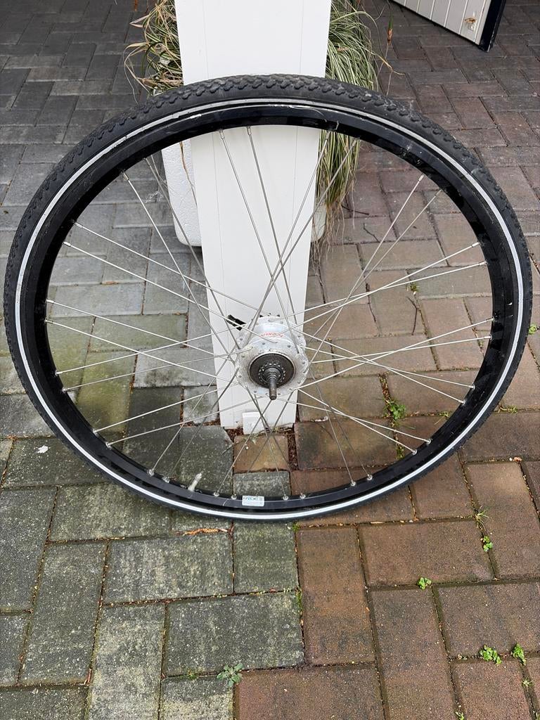 Fietswiel 19Cx622 met band en Shimano Nexus 7 naaf, Fietsen en Brommers, Fietsonderdelen, Gebruikt, Aluminium, Stadsfiets, Ophalen