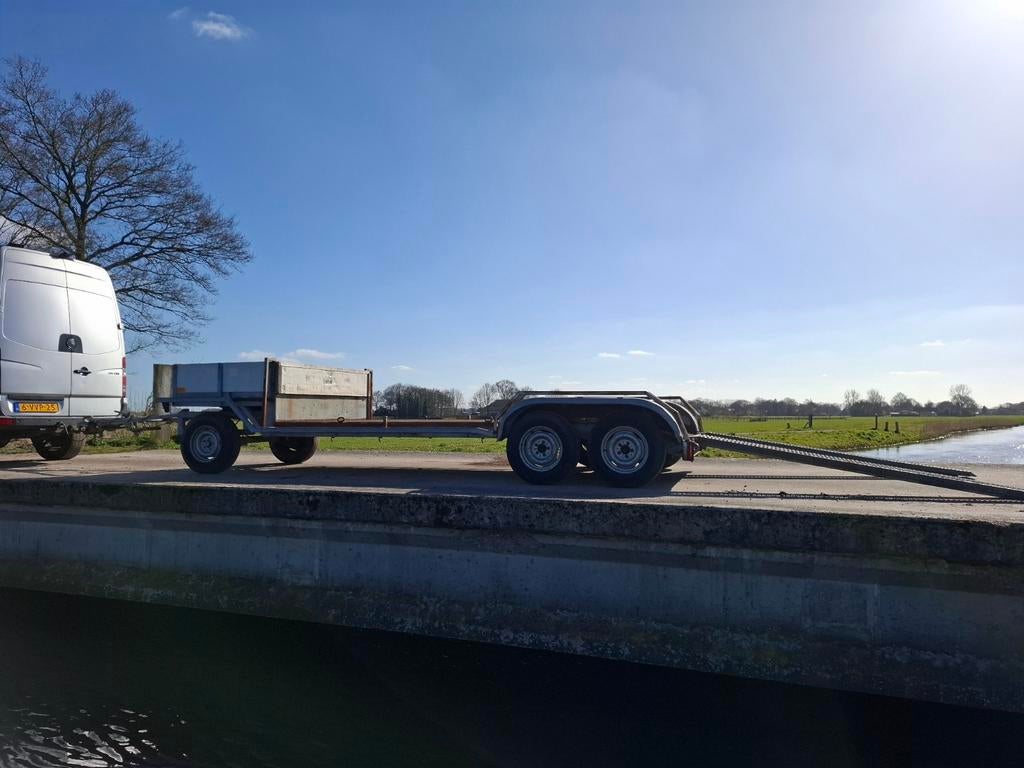 Machine Transporter schamelwagen schamel aanhanger kar, Auto diversen, Aanhangers en Bagagewagens, Ophalen of Verzenden