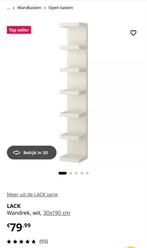 LACK Wandrek Wit 30x190 cm. Ongeopend., Ophalen, Met plank(en), Gebruikt, Minder dan 150 cm