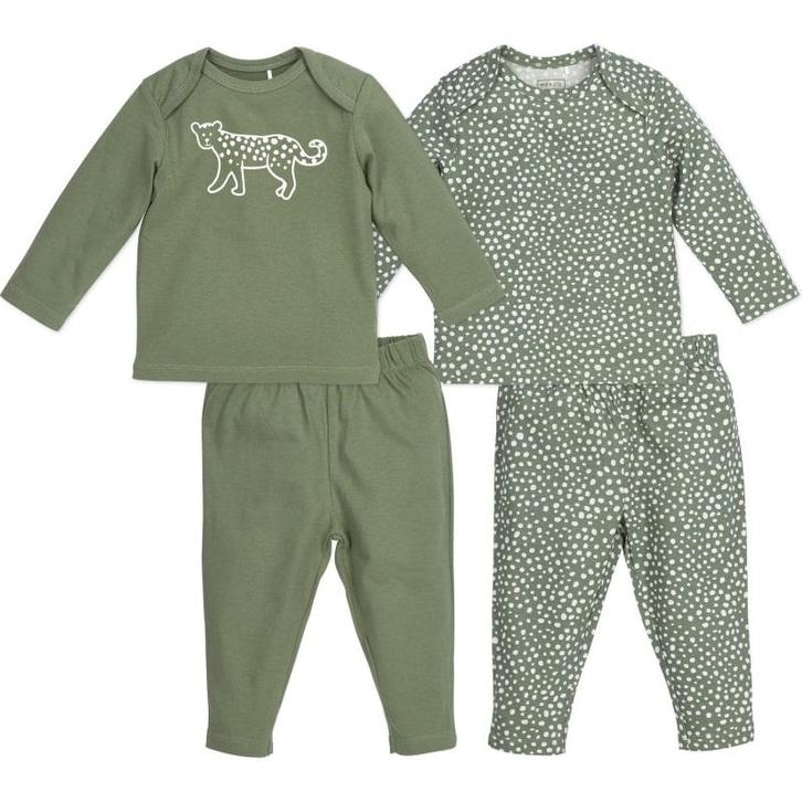 Meyco Pyjama set groen Cheetah, Kinderen en Baby's, Babykleding | Overige, Nieuw, Jongetje of Meisje, Ophalen of Verzenden