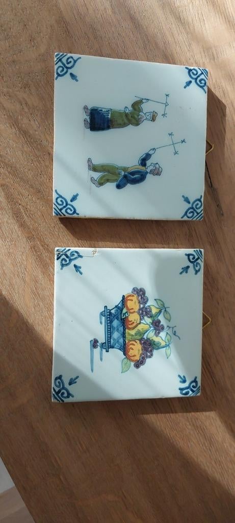 Handgemaakte Koninklijke Tichelaar tegeltjes Makkum, Ophalen of Verzenden