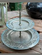 Vintage Aluminium Etagere - 2 Laags, Ophalen of Verzenden