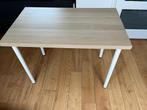 Ikea LINNMON/ADILS Bureau - Wit gelazuurd eikeneffect, Ophalen, Gebruikt, Bureau