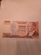 Turkse 20.000 Lira Bankbiljet (1988-1995), Ophalen of Verzenden, Midden-Oosten, Losse munt
