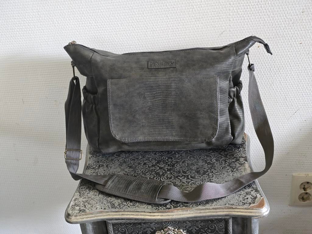 Bambino dames schoudertas, Ophalen of Verzenden, Zo goed als nieuw, Grijs, Handtas