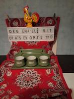 Resedagroen EMAILLE zand-zeep-soda OPA'S EN OMA'S TIJD, Antiek en Kunst, Ophalen of Verzenden