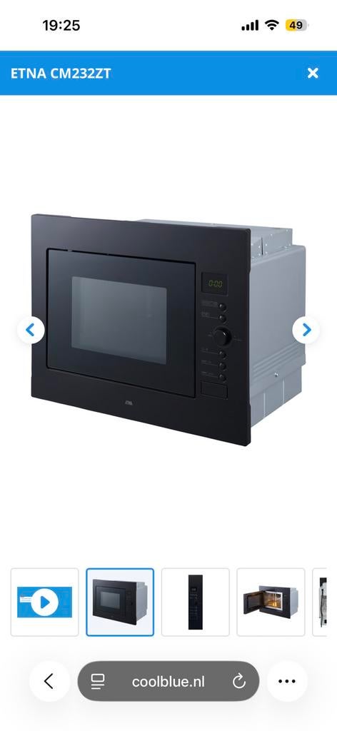 Nieuwe ETNA CM232ZT combi magnetron (in doos), Witgoed en Apparatuur, Magnetrons, Nieuw, Ophalen of Verzenden, Inbouw, Draaiplateau