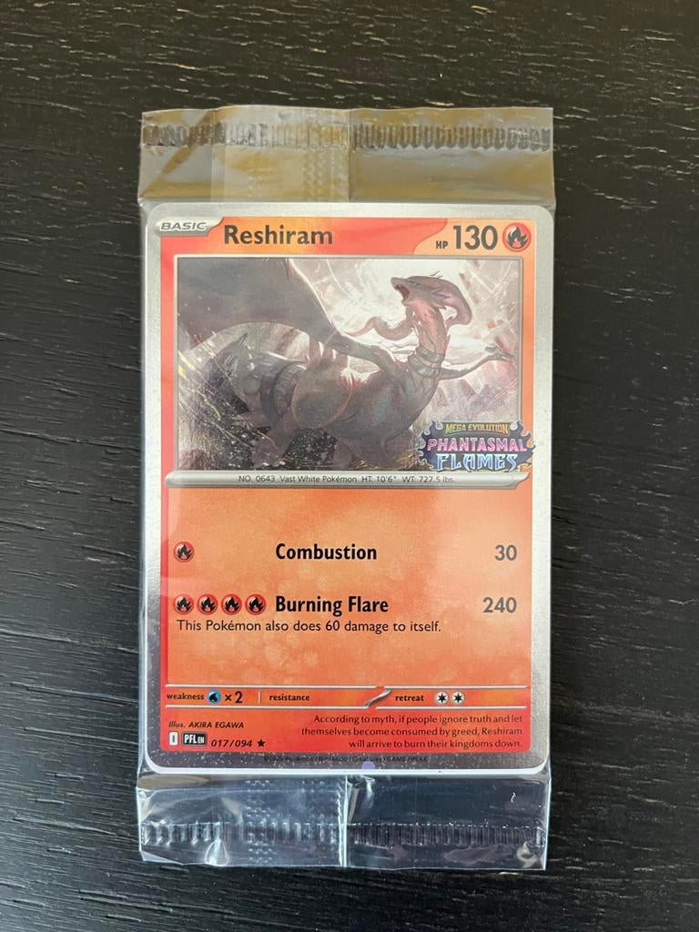 xPFL 017 Reshiram stamped promo sealed, Ophalen of Verzenden, Nieuw