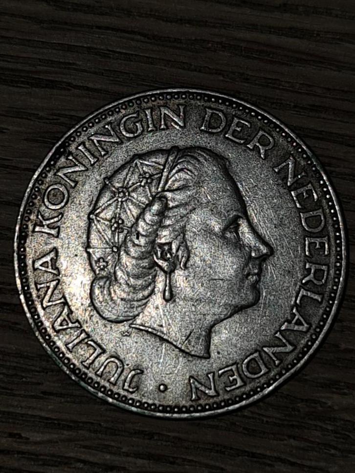 Zilveren rijksdaalder 1961 Juliana, Postzegels en Munten, Munten | Nederland, 2½ gulden, Koningin Juliana, Zilver, Ophalen of Verzenden