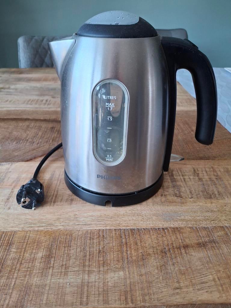 Philips waterkoker, 1 tot 2 liter, Ophalen of Verzenden, Gebruikt, Rvs