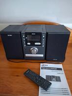 Akai mini muziektoren met 2 boxen, Ophalen of Verzenden, Gebruikt, Met cd-speler