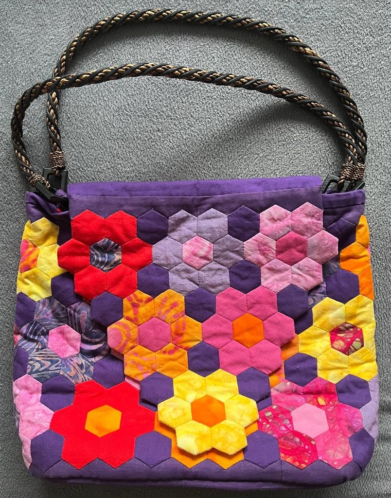 Schoudertas - Stof - Bloemen - Retro ( NIEUW - HANDMADE ), Ophalen of Verzenden, Nieuw, Overige kleuren, Overige merken