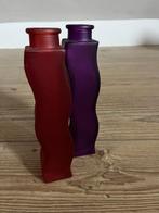 Ikea Skamt vaasjes bordeaux en paars, Overige kleuren, Ophalen of Verzenden, Minder dan 50 cm, Glas