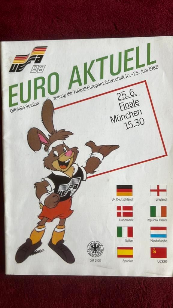 EURO 88 Voetbal finale programma + boek met info, Ophalen of Verzenden, Zo goed als nieuw, Buitenlandse clubs, Boek of Tijdschrift