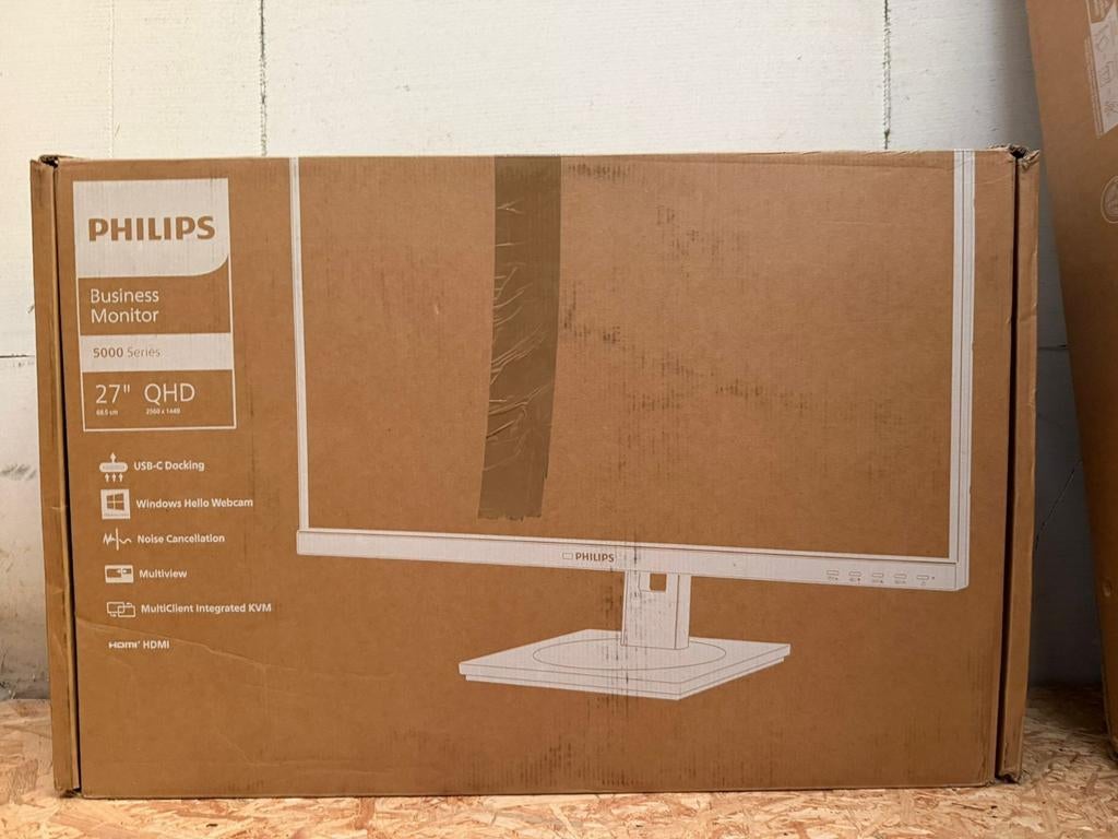 Philips 27B1U5601H - 27 inch QHD Monitor met 5 MP Webcam, Computers en Software, Monitoren, Philips, IPS, Prins Bernhardplein 200, 1097 JB Amsterdam, Nederland