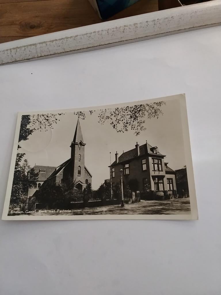 EMMEN. 1947. GEREF. KERK MET PASTORIE, Ophalen of Verzenden, 1940 tot 1960, Drenthe