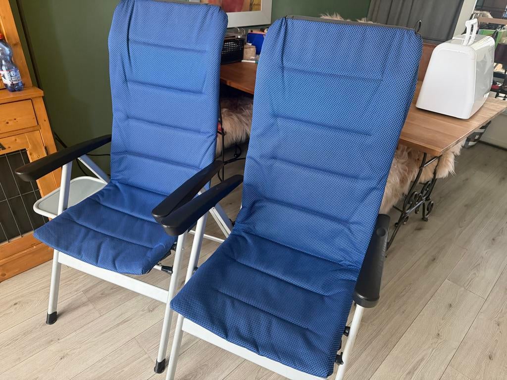 Verstelbare ANWB tuinstoelen, zo goed als nieuw, Tuin en Terras, Ophalen, Gebruikt, Aluminium, Verstelbaar