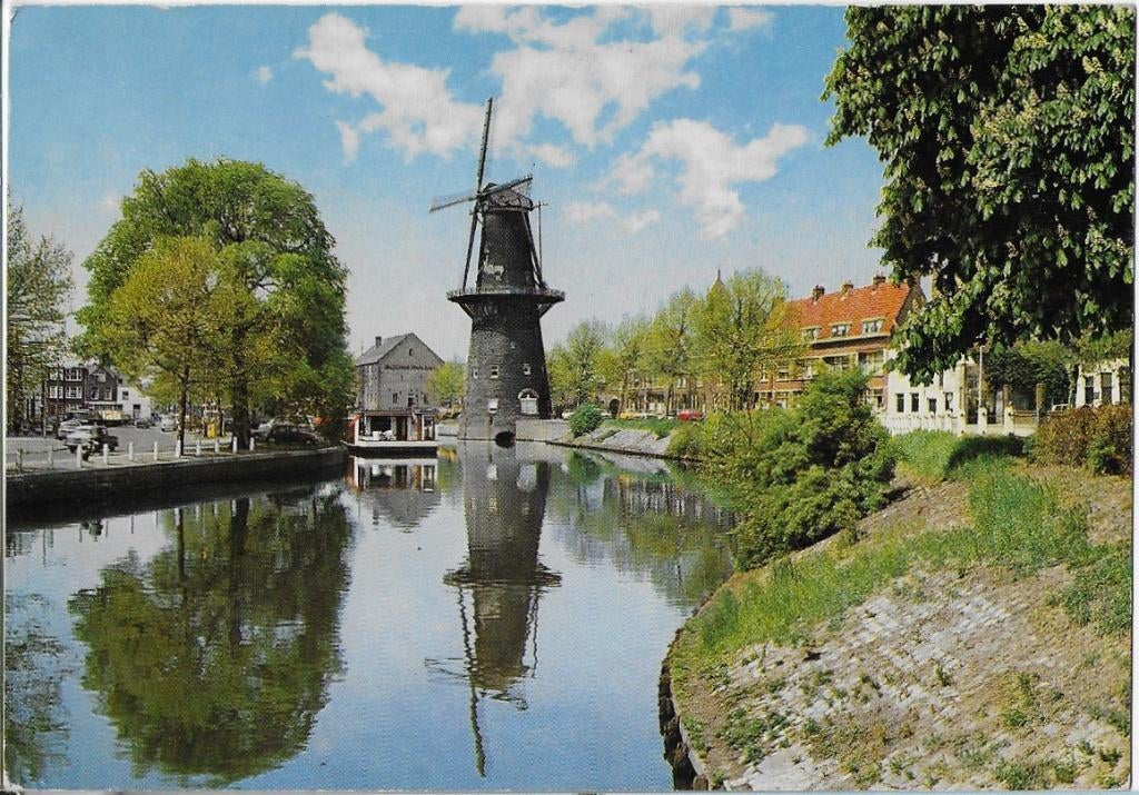 Schiedam walvismolen gelopen ansichtkaart ( a471 ), Ophalen of Verzenden, 1980 tot heden, Gelopen, Zuid-Holland
