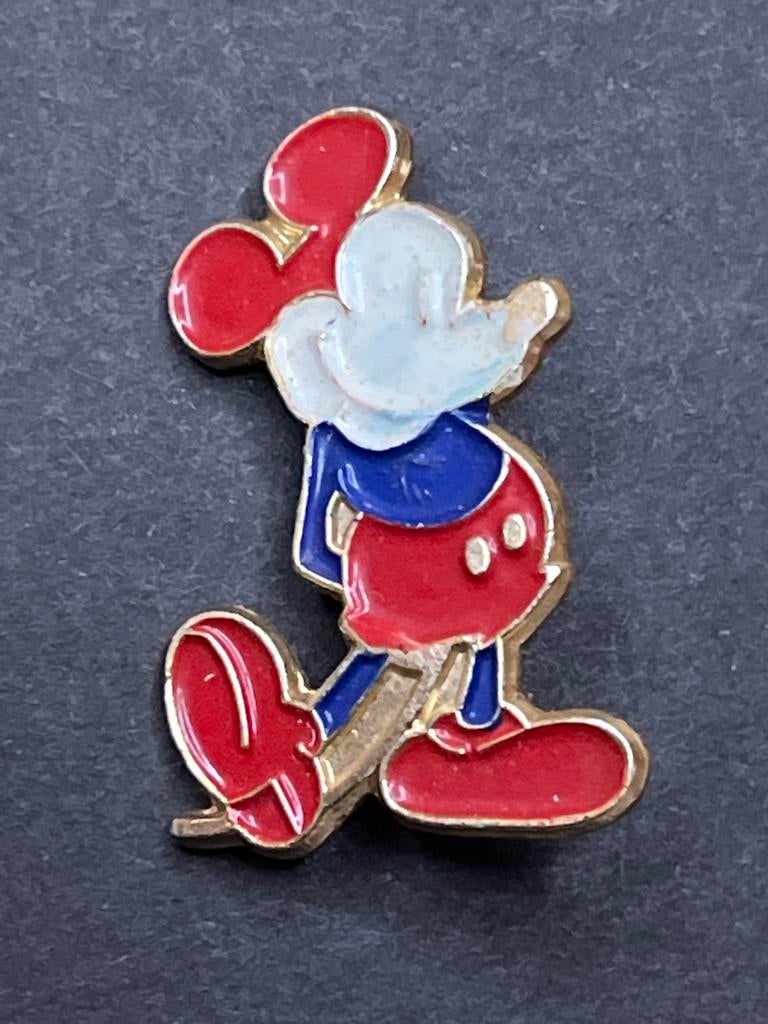 Vintage Mickey Mouse Speldje - Disney Collectible, Figuurtje, Ophalen of Verzenden, Zo goed als nieuw, Speldje of Pin