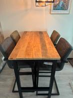 Eettafel + 4 stoelen, Ophalen, 100 tot 150 cm, 50 tot 100 cm, Zo goed als nieuw
