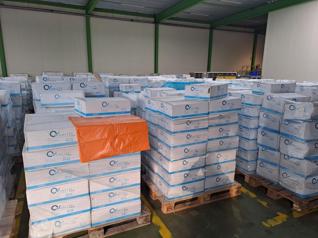 Zakken voor in (vlees) kratten - 14000 stuks per pallet, Ophalen