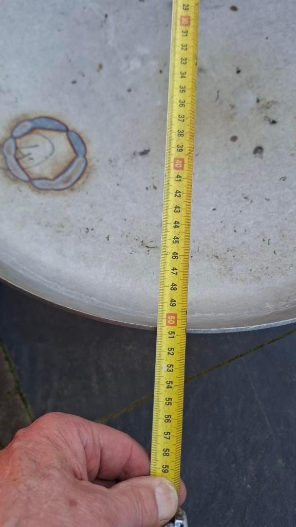 Vuurschaal RVS - 50cm diameter, 30cm hoog, Tuin en Terras, Vuurschalen, Ophalen of Verzenden, Gebruikt
