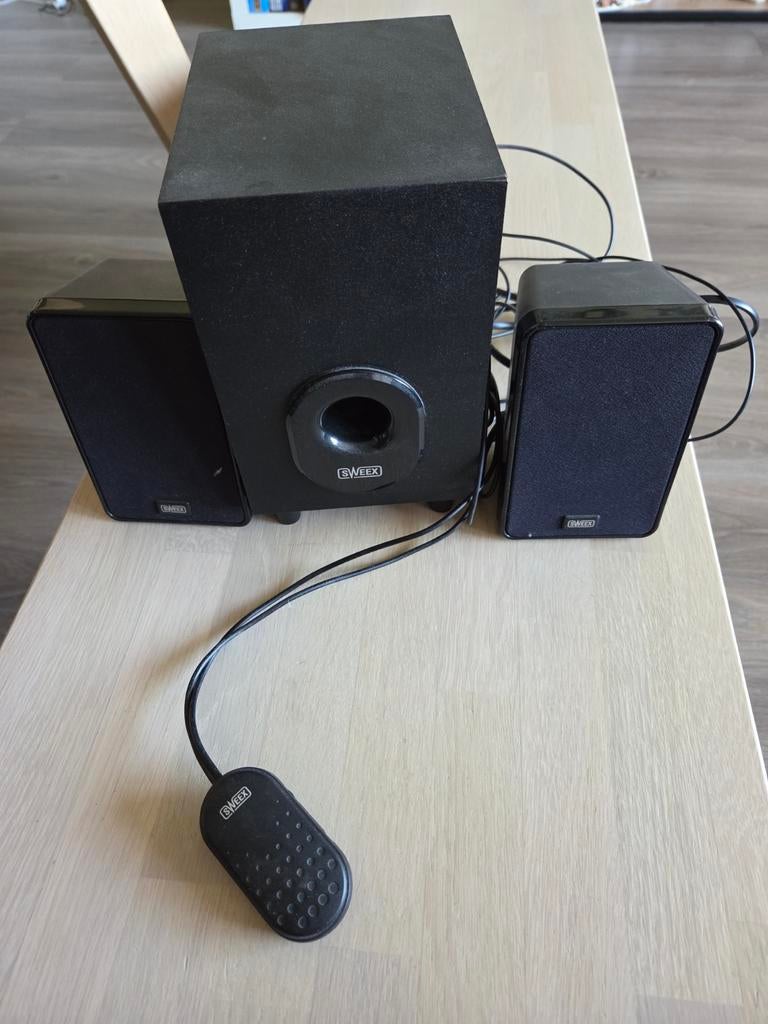 Sweex 2.1 Luidsprekerset met Subwoofer, Computers en Software, Pc speakers, Ophalen of Verzenden, Gebruikt, Audiokanaal 2.1, Sweex