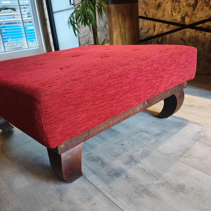 2 hockers opium model (mag ook per stuk), Huis en Inrichting, Banken | Voetenbanken en Poefen, Gebruikt, 75 tot 100 cm, 75 tot 100 cm