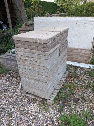 tegels 50 x 50 cm gratis, Tuin en Terras, Tegels en Klinkers, Ophalen, Gebruikt, 10 m² of meer, Beton
