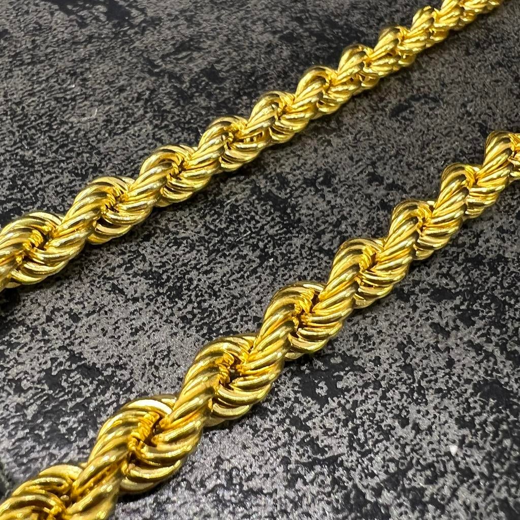 18 karaat gouden ketting rope schakel italy, Ophalen of Verzenden, Nieuw, Goud