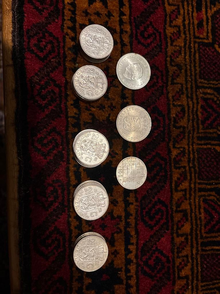 Zilveren Rijksdaalders Juliana & Diverse 10 Gulden Munten, Postzegels en Munten, Munten | Nederland, Koningin Juliana, Setje, Zilver