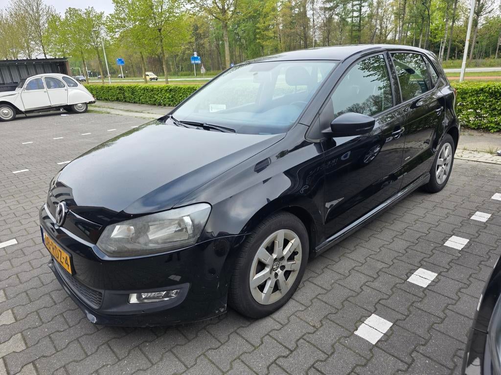 Volkswagen Polo 1.2 TDI 55KW BM 2011 Zwart, Auto's, Voorwielaandrijving, Stof, 74 pk, Zwart