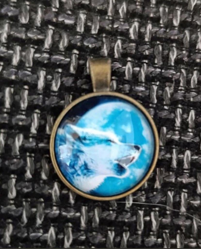 Ketting wolf, Verzenden, Nieuw, Goud, Met hanger