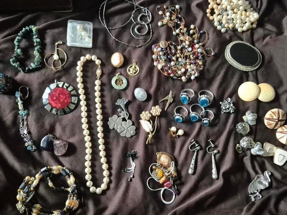 Mooie lot diverse sieraden, Sieraden, Tassen en Uiterlijk, Antieke sieraden, Verzenden, Overige materialen, Armband, Met edelsteen