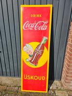 Vintage Coca-Cola Emaille Bord - Drink IJskoud, Antiek en Kunst, Antiek | Emaille, Ophalen