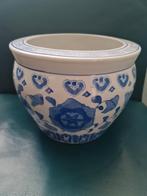 Blauw-witte bloempot chinese bloempot, Tuin en Terras, Rond, Ophalen of Verzenden, Zo goed als nieuw, Balkon
