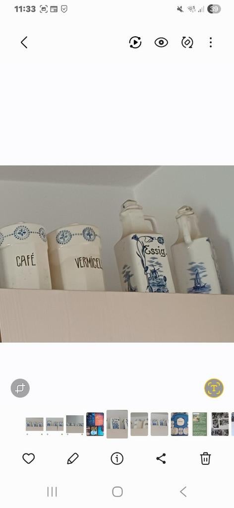 Oude porseleinen voorraadpotten en flessen, Antiek en Kunst, Ophalen of Verzenden