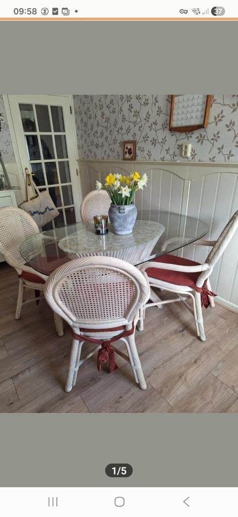 Mooie eet set, Tuin en Terras, Ophalen, Zo goed als nieuw, 2 zitplaatsen