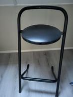 Zwarte barstoel / kruk, Ophalen, Gebruikt, 60 tot 90 cm, 1 kruk