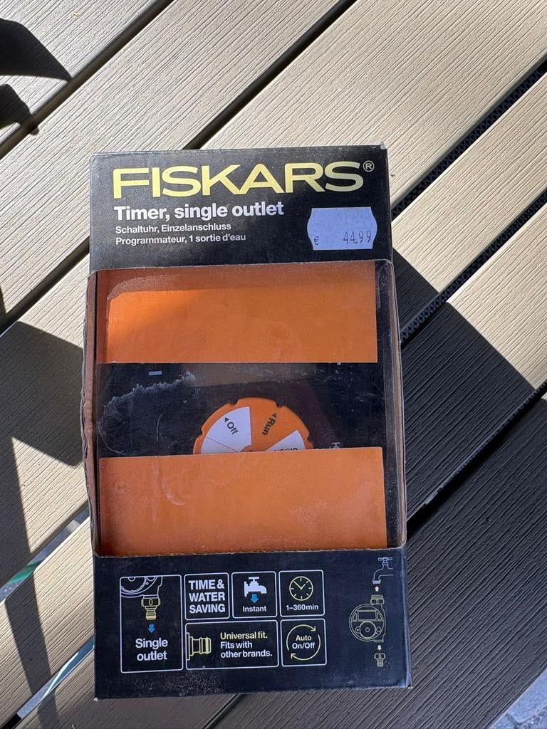 Tuinwatersproeier 360 met metalen prikker + timer, Tuin en Terras, Tuinsproeiers, Ophalen of Verzenden, Zo goed als nieuw, Cirkelsproeier