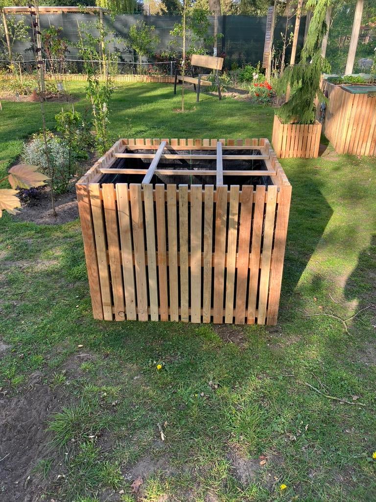 Mooie makkelijke douglas moestuinbak / bloembak 90x90x75, Ophalen, Vierkant, Nieuw, Balkon